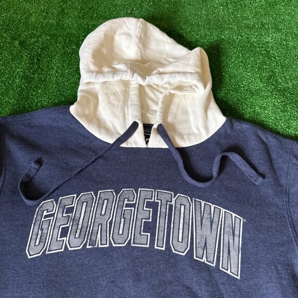 '47 BLUE Georgetown Hoyas Domain Lennox Long Sleeve Hoodie Sweatshirt Size M - Picture 6 of 12